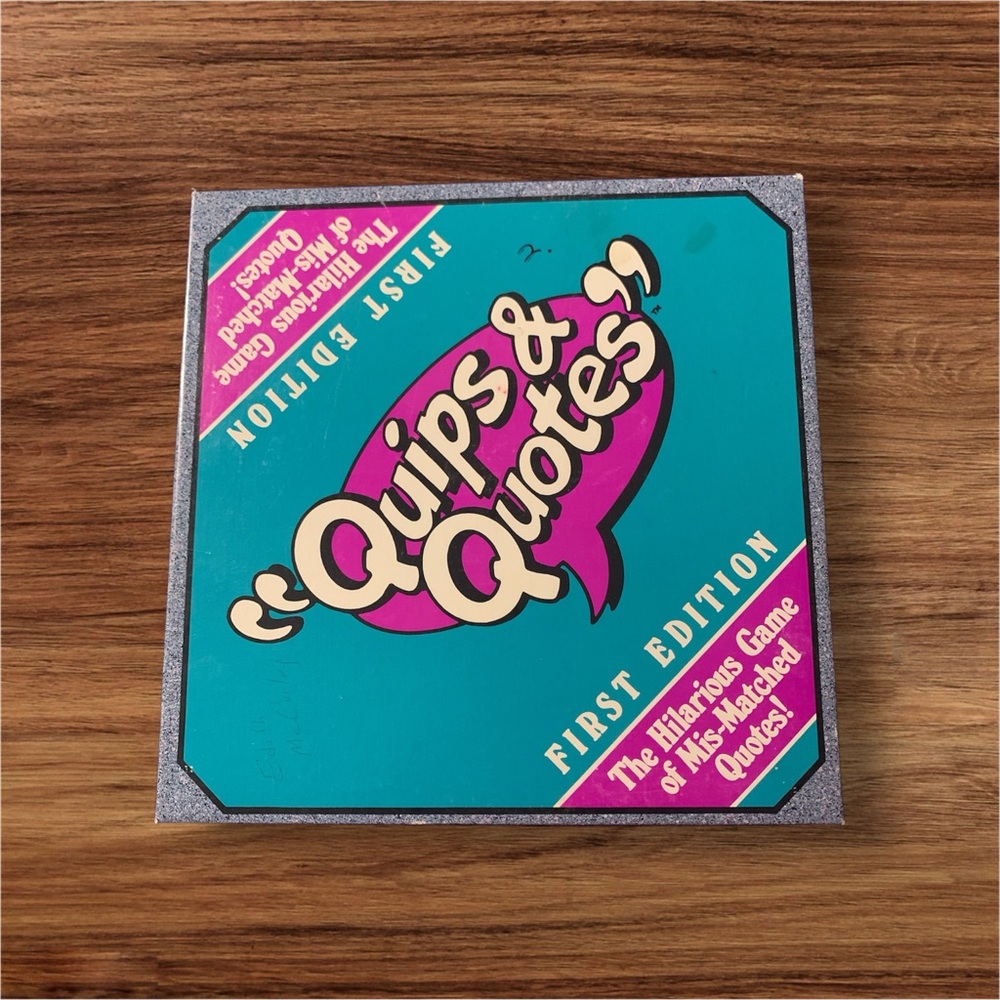 Vintage(1991) NIOB Complete Quips & Quotes First Edition Game fun complete